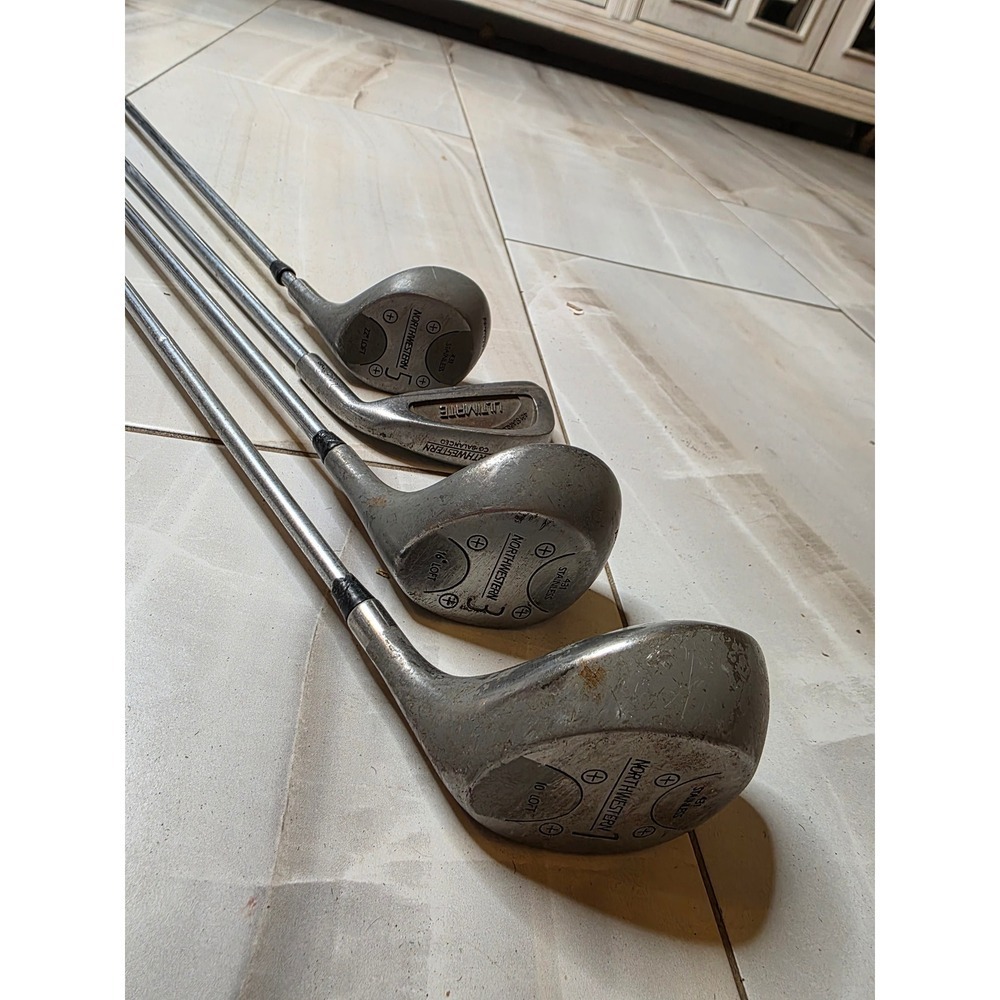 Northwestern‎ Golf Club Set 1 3 5 Woods Tom Weiskopf 4 Iron Ultimate Stainless